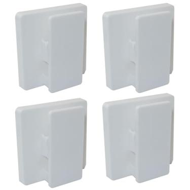 Imagem de XGNG 4 peças de clipes de plástico para pendurar grandes sem perfuração, suporte de toalha autoadesivo, 6 x 3 cm, organizador de pasta de dente montado na parede do banheiro