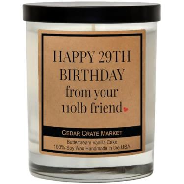 Imagem de Presentes de aniversário de 30, 40, 50 e 60 anos para ela – Melhores ideias, creme de manteiga perfumado de baunilha, vela 100% de soja para mulheres, amigos, esposa, mãe, irmã, vovó, decoração de