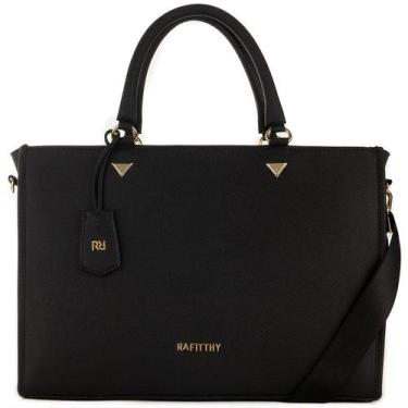 Imagem de Bolsa Pasta Tote Transversal Feminina Rafitthy 28.22600, Preto