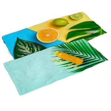 Imagem de Kit 2 Toalha de Praia e Banho Padrão Vibrante para Praia, Piscina,Ideal para Família e Amigos(TO-1172/1142)