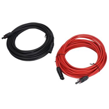 Imagem de Cabo de Extensão do Painel Solar Retardador de Chama Shell 6mm² Shell de Isolamento 10AWG Cabo de Extensão Solar para Fotovoltaico (10m/32,8 pés)