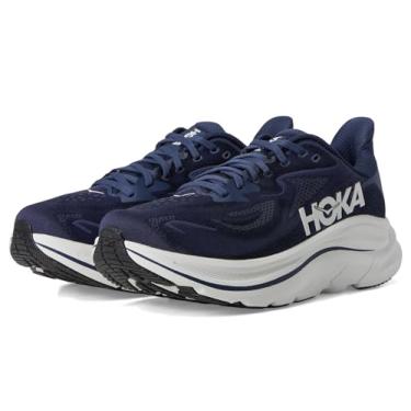 Imagem de HOKA Clifton 10 Tênis masculino, Azul-marinho/branco, 13 Wide