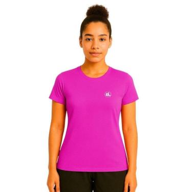 Imagem de Camisa Esporte Legal Baby Look Solutio UV45+ Feminina - Rosa Neon PP-Feminino