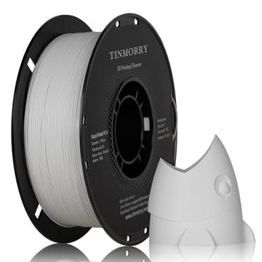 Imagem de TINMORRY Filamento PLA fosco de 1,75 mm, filamento de impressora 3D de superfície fosca, compatível com impressoras 3D Bambu Lab FDM, carretel de 1 kg (1 kg), branco fosco