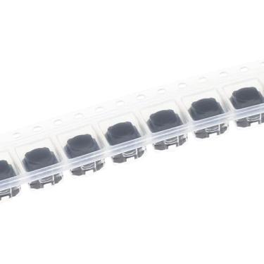 Imagem de Micro Switch 100 peças interruptor tato trançado 6 * 6 * 5 mm interruptor mudo teclado de silicone interruptor de botão 6X6X5 mm 2 pinos interruptores silenciosos