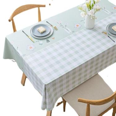 Imagem de Toalha de mesa de PVC toalha de mesa de centro retangular toalha de mesa de jantar tapete de mesa (A,120 x 160 cm)