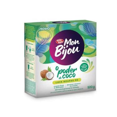 Imagem de Sabão Em Pó Lava Roupas Bebe Mon Bijou Óleo Coco Caixa 500G
