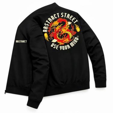 Imagem de Jaqueta Bomber Esportiva Abstract Fitness Academia Dragon Circle Tokio-Masculino