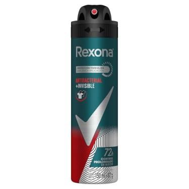 Imagem de Desodorante Antitranspirante Aerosol Masculino Rexona Antibacterial + Invisible 72 horas 150ml (A embalagem pode variar)