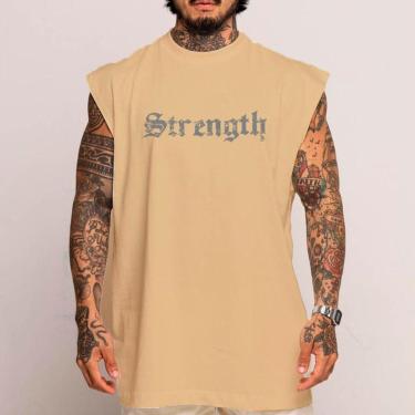 Imagem de Camiseta Regata Machão Oversized Streetwear Mode Strength Arte-Unissex