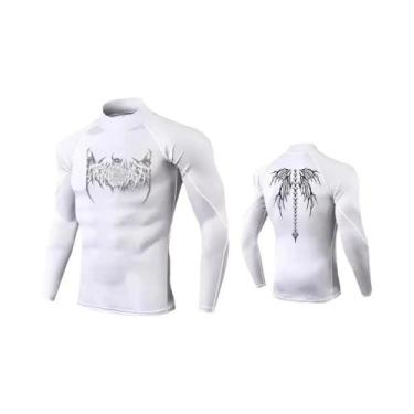 Imagem de Camisa De Compressão Masculina Y2K Com Gola Alta, Secagem Rápida, Para