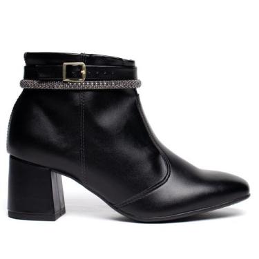 Imagem de Bota Feminina Beira Rio Cano Médio Salto Bloco Preto, Preto, 39