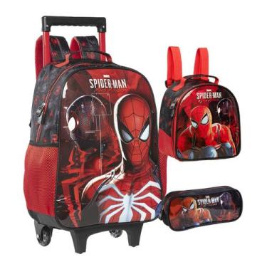 Imagem de Kit Mochila Infantil Menino Homen Aranha Spider Man X1 - Xeryus