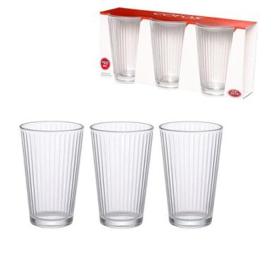 Imagem de Jogo C/ 3 Unid Copo Long Drink Hoskins 280ml Vidro Hauskraft