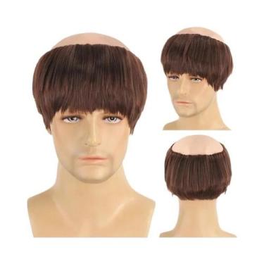 Imagem de Peruca Sintética Branca Curta Engraçada Para Cosplay De Halloween De I