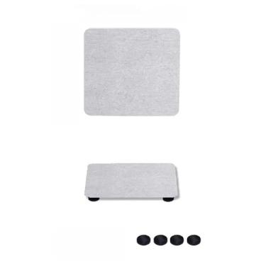 Imagem de Suporte de sabão de lama de diatomáceas – Absorvente para chuveiro de pia de banheiro (cinza claro)