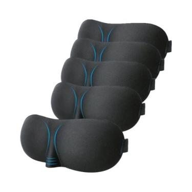 Imagem de Máscara De Dormir 3D Acolchoada Macia, Protetor Ocular Bloqueador De L