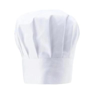 Imagem de Chapéu De Chef Branco Masculino Para Cozinha, Boné De Trabalho Para Ga