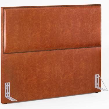 Imagem de Cabeceira Cama Box Casal Tachas 140 Cm Vicenza L02 Camel