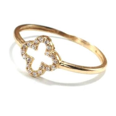 Imagem de Anel de ouro 18 K Trevo 8 mm . - Elegancy Joias, 19