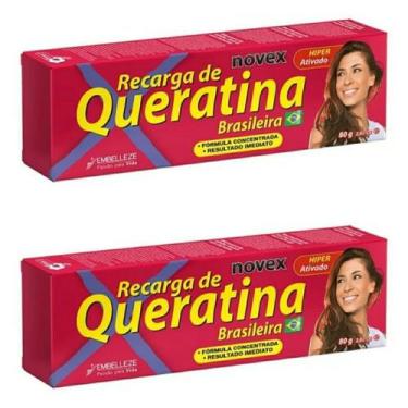 Imagem de Kit Com 2 Novex Recarga De Queratina Reconstruçao Capilar Forte 80g