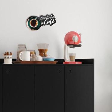 Imagem de Quadro 40X20cm 3mm Cantinho do Café Decorativo Letras Frase - Decorase