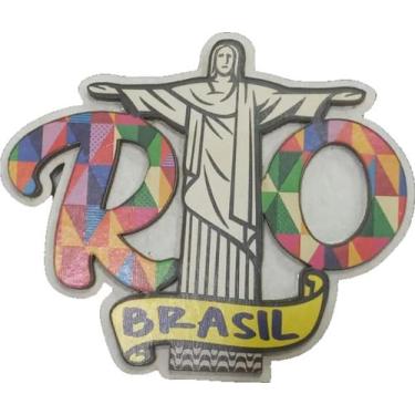 Imagem de Imã De Geladeira MDF Lembrança do Rio De Janeiro Cristo Redentor Decor