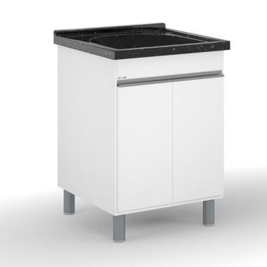 Imagem de Balcao para Lavanderia 1 Porta 56,5cm com Tanque Amelia AJ Rorato