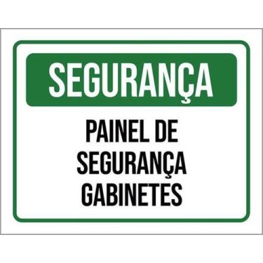 Imagem de Kit 10 Placas Segurança Painel Gaginetes 27X35 - Sinalizo