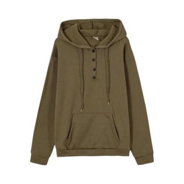 Imagem de Moletom feminino europeu e N de manga comprida solto casual com capuz 