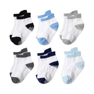 Imagem de Meias Antiderrapantes Para Crianças, 6 Pares, Meias De Chão Para Menin