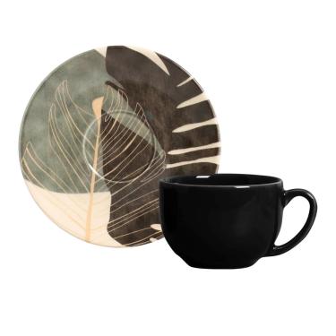 Imagem de Xícara de Chá com Pires em Cerâmica Porto Brasil Coup Life 260ml