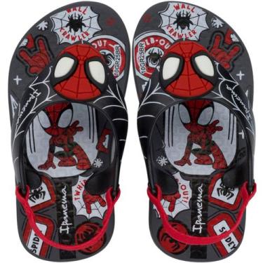 Imagem de Sandália de dedo Ipanema Baby Spidey Animado Menino, Preto, Vermelho, 