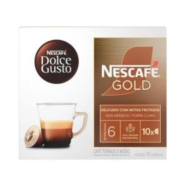 Imagem de Cápsula de Café Clássico Nestlé Espresso Nescafé Gold Gusto 10 Cápsulas-Unissex