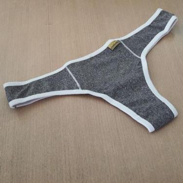 Imagem de Tanga Fio Dental Mescla Elástico Colorido Cor:Viés Branco/ MesclaTaman