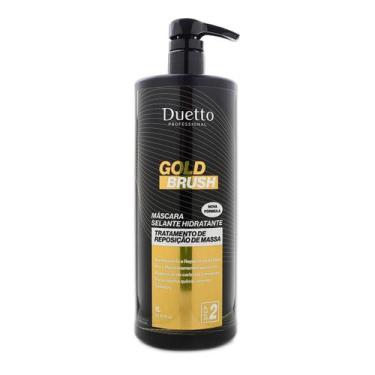 Imagem de Máscara Selante e Hidratante 2 em 1 Gold Brush Duetto 1L - Duetto Prof