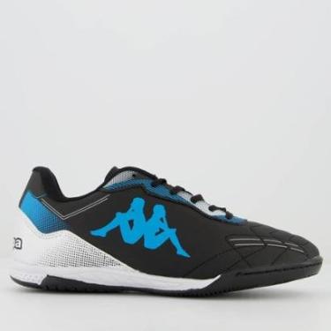 Imagem de Chuteira Kappa Florida Futsal Preta e Azul-Masculino