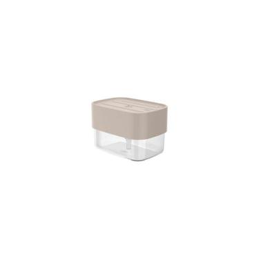 Imagem de Dispenser para detergente porta esponja Ou 550ml Linha Trium, Bege