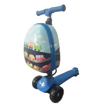 Imagem de Patinete Elétrico Infantil Importway Com Mala Azul Bw450az