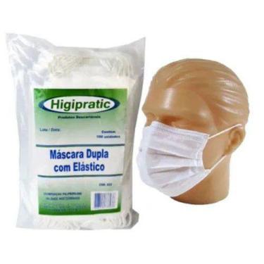 Imagem de Mascaras Higipratic cirurgica descartavel dupla (elastico/clip) 25 Uni
