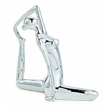 Imagem de Escultura Yoga Prata em Porcelana 12168 Mart