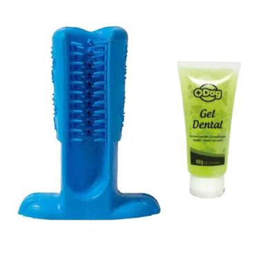 Imagem de Creme Dental Mais Dog Menta + Escova Mordedora