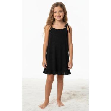 Imagem de SAIDA DE PRAIA VESTIDINHO INFANTIL EM MALHA FLAMÊ Nº 8 AO 10 - Everly,