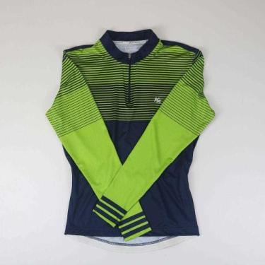 Imagem de Camiseta Kanxa Ciclista List 7365, G, Marinho, Verde