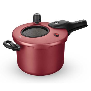 Imagem de Panela de Pressão No20 com Visor Fechamento Externo Alumínio Antiaderente 4,5L MTA Alumínios