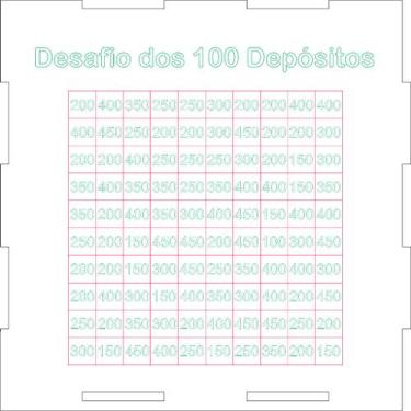 Imagem de Cofre Desafios dos 100 Depósitos 1mil 5 Mil 10 Mil Escolha Sua MetaCai