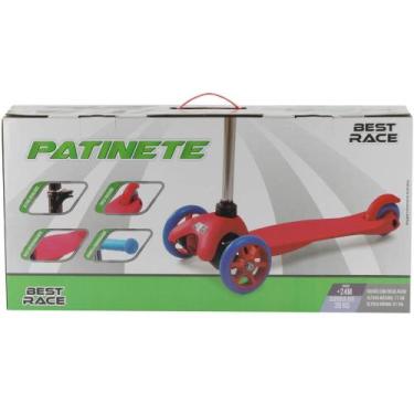 Imagem de Patinete 3 rodas menino 30kg bbr, Vermelho, UN