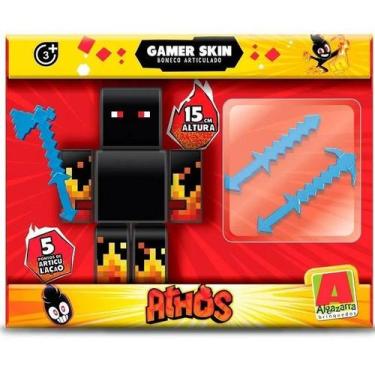 Imagem de Boneco Articulado ATHOS Minecraft Youtuber 15CM - ALGAZARRA Brinquedos