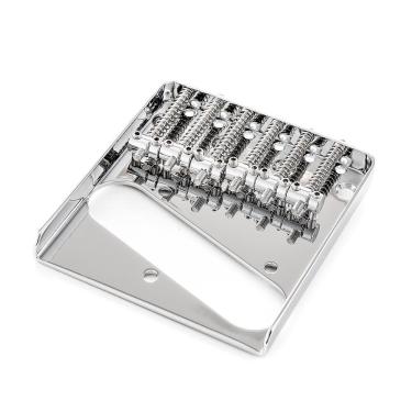 Imagem de Ponte para Guitarra Modelo Telecaster EG18-CR com 6 Saddles Cromada em Aço Spirit