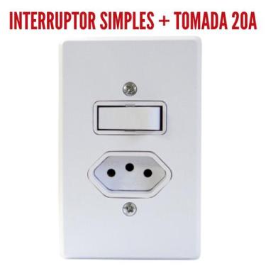 Imagem de Radial Linha Gelo Tomada ou Interruptor 4x2 Embutir 10A/20A Apagador, 